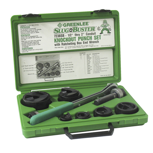 Knockout Kit with Ratchet and SlugBuster&reg; Punches Les Fournitures Industrielles Méga