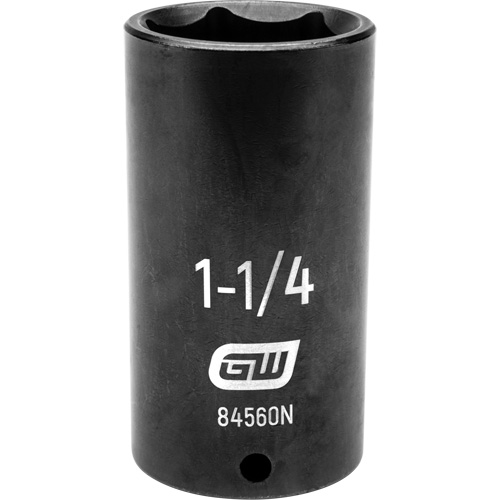 SAE Socket, Impact, 1-1/4", 1/2" Drive, 6 Points, Deep Les Fournitures Industrielles Méga