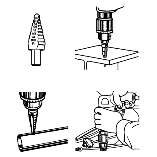 Step Drills, 1/32" Increments Les Fournitures Industrielles Méga