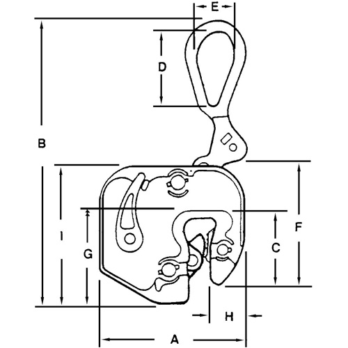 &eacute;lingue l&egrave;ve-t&ocirc;le GXL, 1000 lb (0,5 tonne), Ouverture de la m&acirc;choire de 1/16" - 5/8" Les Fournitures Industrielles Méga
