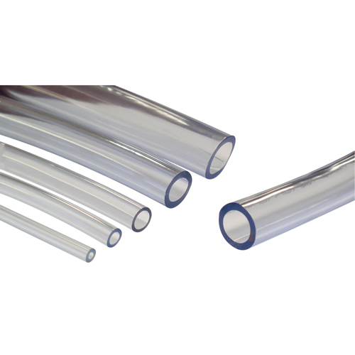 Tubing, Air/Water, 0.4375" OD x 100' L, PVC, Clear, 55 PSI @ 20°C Les Fournitures Industrielles Méga