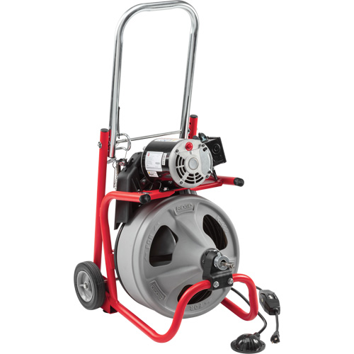 K-400 Autofeed Drum Machine with C-45IW cable, Electric, 1/2" x 75' and 3/8" x 100' Les Fournitures Industrielles Méga