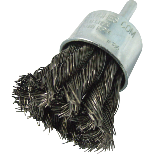 Brosses mont&eacute;es &agrave; fils nou&eacute;s, 1" dia., dia. Des fils 0,014", Tige 1/4" Les Fournitures Industrielles Méga