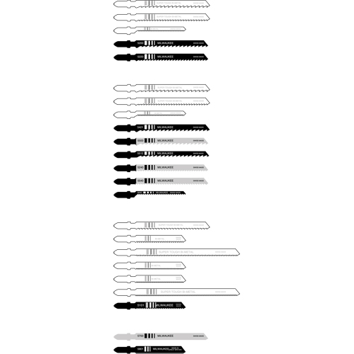 Lame de scie sauteuse, Bim&eacute;tal, Tige en T, 4" lo, 6 dents par pouce Les Fournitures Industrielles Méga