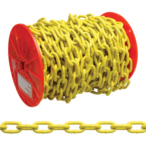 Chaîne ronde &eacute;prouv&eacute;e, Acier &agrave; faible teneur en carbone, 3/16" x 100' (30,4 m) l, Calibre 30, Charge d'utilisation 800 lb (0,4 tonne) Les Fournitures Industrielles Méga