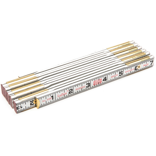 Red End&reg; Brick Mason Rule, 6' L, Wood, 1/16" Graduations Les Fournitures Industrielles Méga