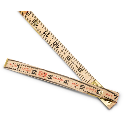 Red End&reg; Oversized Brick Mason Rule, 6' L, Wood, 1/16" Graduations Les Fournitures Industrielles Méga