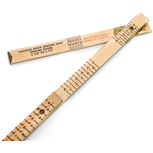 Red End&reg; Oversized Brick Mason Rule, 6' L, Wood, 1/16" Graduations Les Fournitures Industrielles Méga