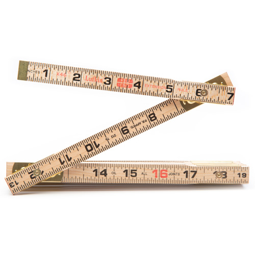 R&egrave;gle Red End avec deux rallonges de r&egrave;gle &agrave; glissi&egrave;re de 6", 6' lo, Bois, Graduations de 1/16" Les Fournitures Industrielles Méga