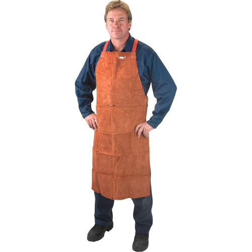 Tablier en cuir, Salopette, 42" lo, Lava Brown Les Fournitures Industrielles Méga