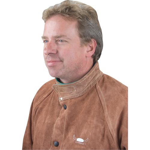 Veste de soudage, Cuir, 4T-Grand, Lava Brown Les Fournitures Industrielles Méga