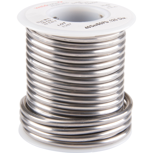 Common Solder, Lead-Based, 40% Tin 60% Lead, Solid Core, 0.125" Dia. Les Fournitures Industrielles Méga