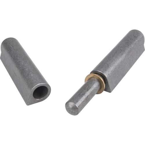 Weld-On Hinge, 1.102" Dia. x 10.236" L, Mild Steel w/Fixed Steel Pin Les Fournitures Industrielles Méga