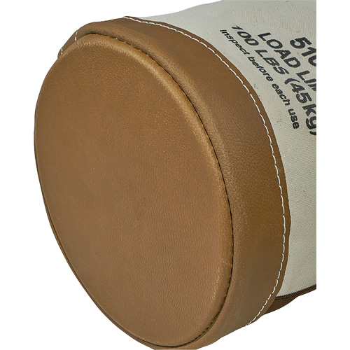 Leather-Bottom Bucket, 17" H, Canvas, White Les Fournitures Industrielles Méga