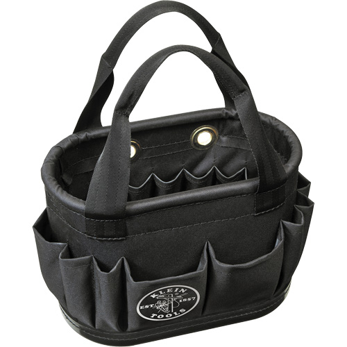 29-Pocket Hard-Body Aerial Bucket, 14" L x 10" H, Polyester, Black Les Fournitures Industrielles Méga