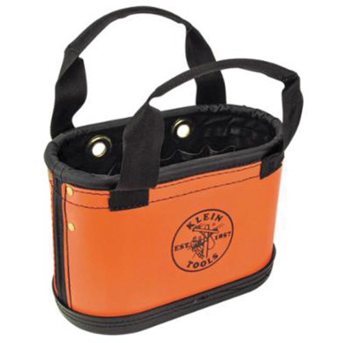 Seau ovale &agrave; coque rigide, 14" lo x 7" la x 10" h, Plastique, Orange Les Fournitures Industrielles Méga