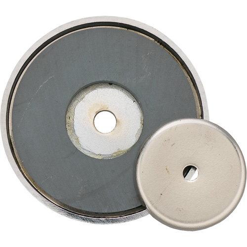 Pot magn&eacute;tique peu profond en c&eacute;ramique, dia. 1-3/8", Force de 12 lb Les Fournitures Industrielles Méga