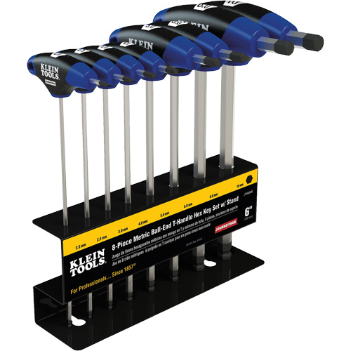 Metric Ball-End T-Handle Hex Key Set, 8 Pcs., Metric Les Fournitures Industrielles Méga