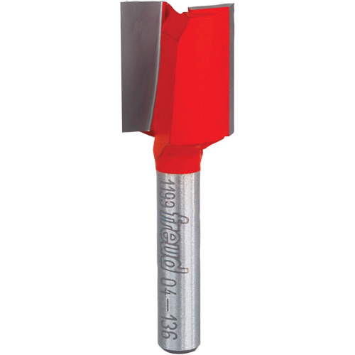 Router Bit - Double Flute Straight Bit, 5/8" Dia., 7/8" H, 2-1/8" L, 1/4" Shank Les Fournitures Industrielles Méga