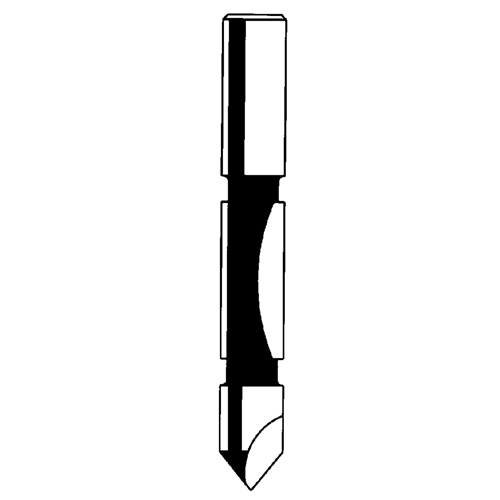Router Bit - Panel Pilot Bit, 1/4" Dia., 3/4" H, 2-1/4" L, 1/4" Shank Les Fournitures Industrielles Méga