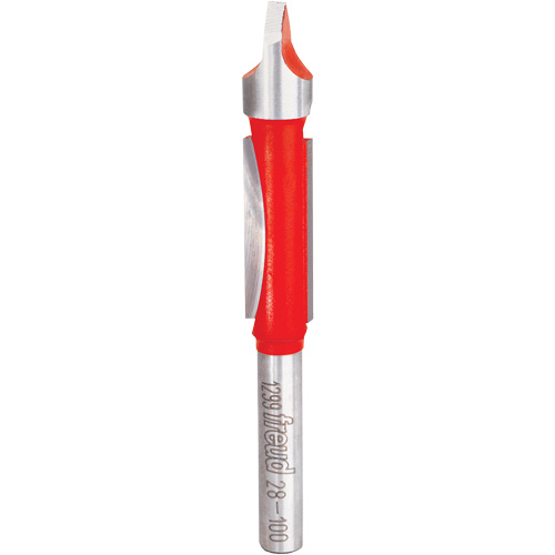 Router Bit - Panel Pilot Bit, 3/8" Dia., 1" H, 3" L, 1/4" Shank Les Fournitures Industrielles Méga