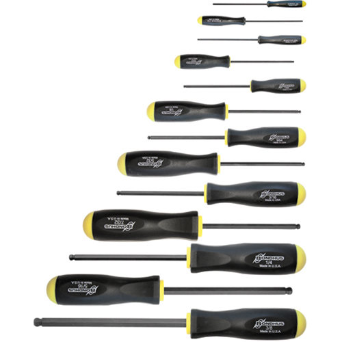 Jeux de tournevis ball driver - SAE, 13 mcx Les Fournitures Industrielles Méga