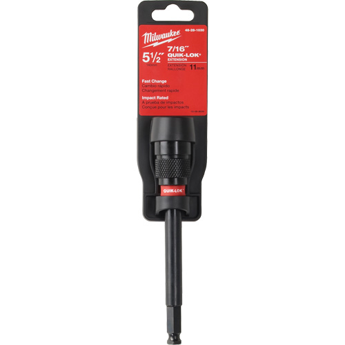 Quik-Lok Impact Drill Bit Extension, 7/16" Max. Diameter, 5-1/2" Length, 7/16" Shank Les Fournitures Industrielles Méga