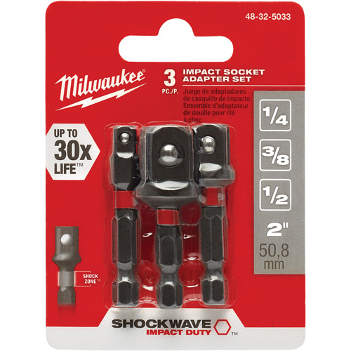 Shockwave Impact Driver Socket Adapter Set, 1/4" Drive Size, Ball, 1-7/8" L Les Fournitures Industrielles Méga