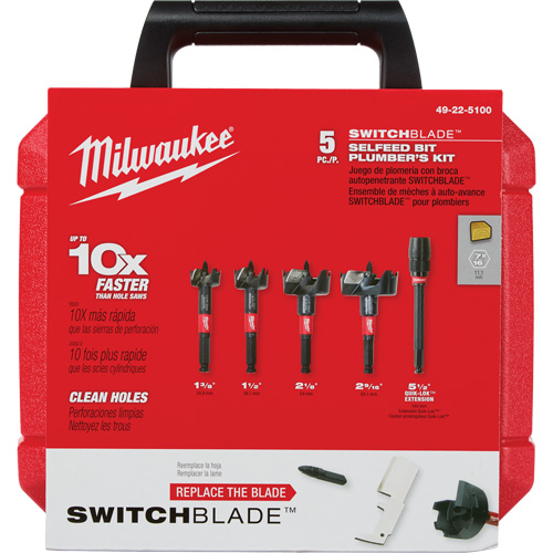 Jeu de forets autoaliment&eacute;s pour plombier Switchblade Les Fournitures Industrielles Méga