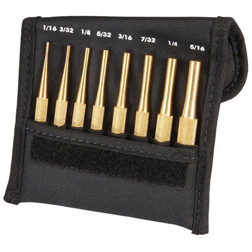 Brass Drive Pin Punch Set, 8 Pieces Les Fournitures Industrielles Méga