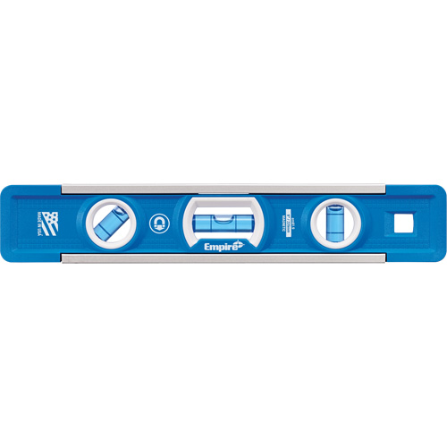 Niveau torpille True Blue, 9" lo, Aluminium, 3 fioles, Magn&eacute;tique Les Fournitures Industrielles Méga
