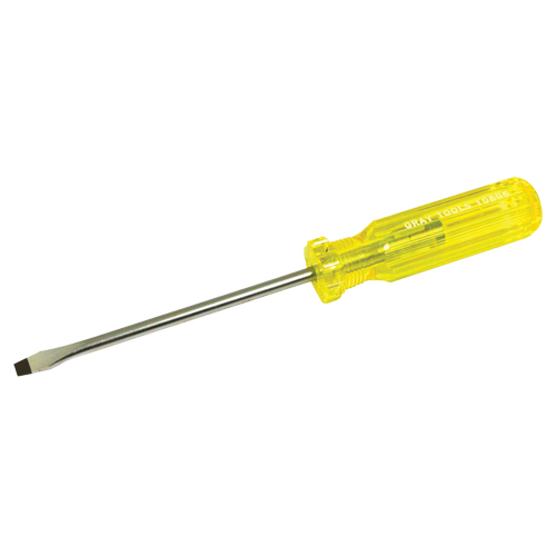 Slotted Screwdriver, 1/4", 9-7/16" L, Plastic Handle Les Fournitures Industrielles Méga