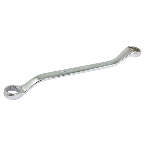Box End Wrench, 12 Point, 17 mm x 19 mm, 15° Offset, Chrome Finish Les Fournitures Industrielles Méga