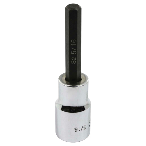 Bit Socket, Hex, 5/16" x 3-1/4" L, 1/2" Square Drive Drive Les Fournitures Industrielles Méga