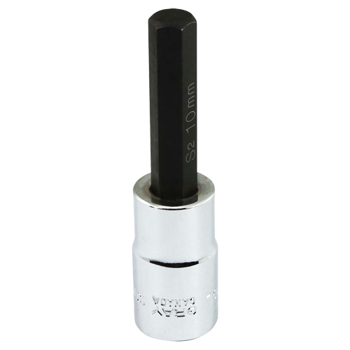 Bit Socket, Hex, 10 mm x 81 mm L, 1/2" Square Drive Drive Les Fournitures Industrielles Méga