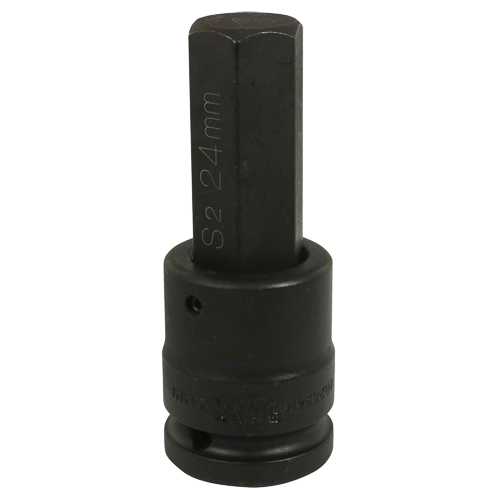 Bit Impact Socket, Hex, 24 mm x 3/4" Drive Les Fournitures Industrielles Méga