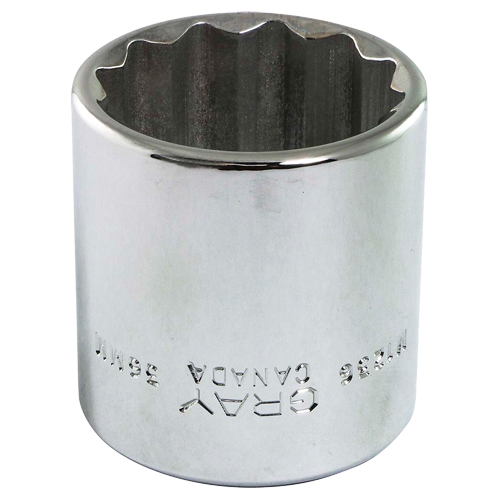 Socket, 13 mm, 1/2" Drive, 12 Points Les Fournitures Industrielles Méga