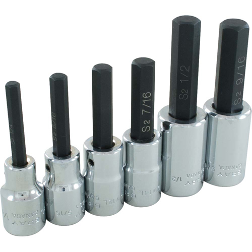 Hex Head Socket Set, Hex, 1/2" Drive, 6 Pcs Les Fournitures Industrielles Méga