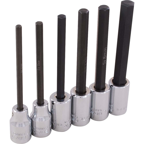 Jeu de douilles &agrave; t&ecirc;te hexagonale, Hexagonale, Prise 3/8", 6 mr Les Fournitures Industrielles Méga