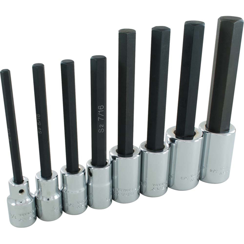 Jeu de douilles &agrave; t&ecirc;te hexagonale, Hexagonale, Prise 1/2", 8 mrcx Les Fournitures Industrielles Méga