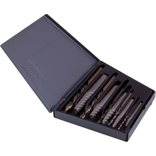 Combination Screw Extractor & Drill Set, High Speed Cobalt, 10 Pieces Les Fournitures Industrielles Méga