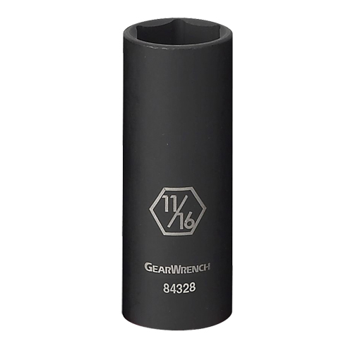 Socket, Impact, 3/4", 3/8" Drive, 6 Points, Deep Les Fournitures Industrielles Méga