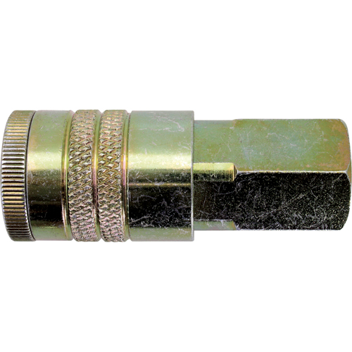 Raccords rapides - 1/2" industriel, &agrave; soupape/1 voie - Raccords manuels, Acier zingu&eacute; Les Fournitures Industrielles Méga