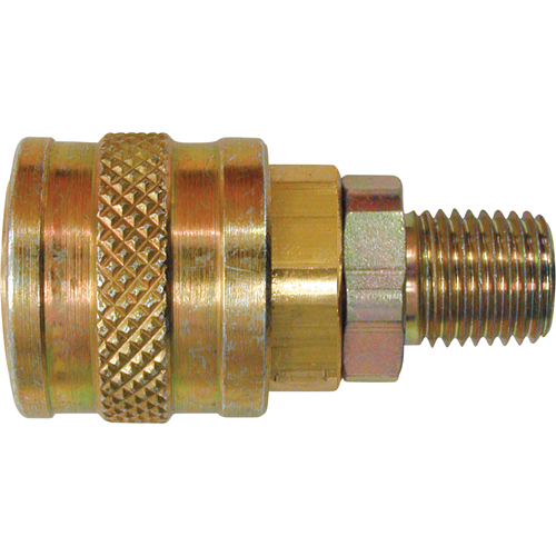 Raccords rapides - 1/4" industriel, &agrave; soupape/1 voie - Raccords automatiques, Laiton Les Fournitures Industrielles Méga