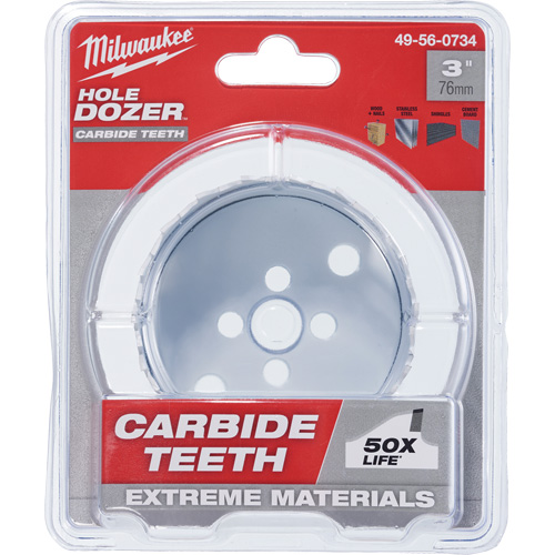 Hole Dozer Saw with Carbide Teeth, 3", 1-63/100" Depth of Cut, Carbide Les Fournitures Industrielles Méga