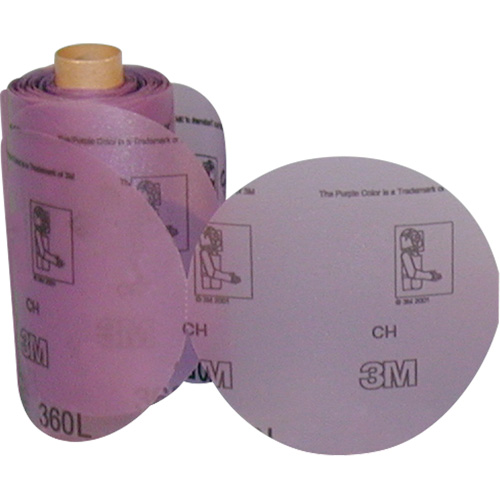 Rouleau de disques abrasifs Stikit 360L, 6" dia., Grain P800, Oxyde d'aluminium Les Fournitures Industrielles Méga