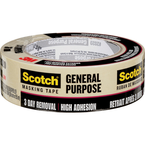 Ruban-cache Scotch pour entrepreneurs 2020, 36 mm (1-1/2") x 55 m (180'), Beige Les Fournitures Industrielles Méga