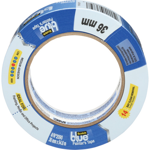 ScotchBlue Original Painter's Tape 2090, 36 mm (1-2/5") x 55 m (180'), Blue Les Fournitures Industrielles Méga