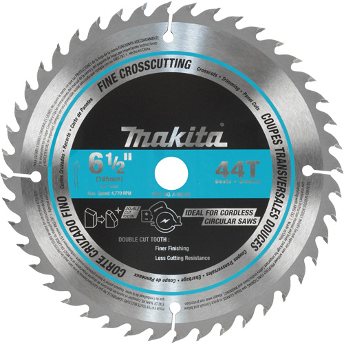Circular Saw Blade, 6-1/2", 44 Teeth, Wood Use Les Fournitures Industrielles Méga