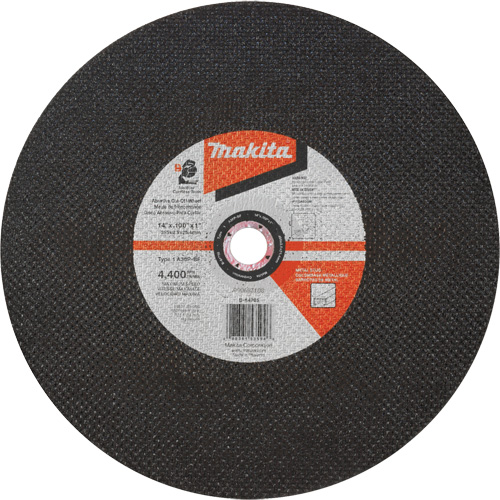 Abrasive Cut-Off Wheel, 14" x 3/32", 1" Arbor, Type 1, Aluminum Oxide, 4400 RPM Les Fournitures Industrielles Méga